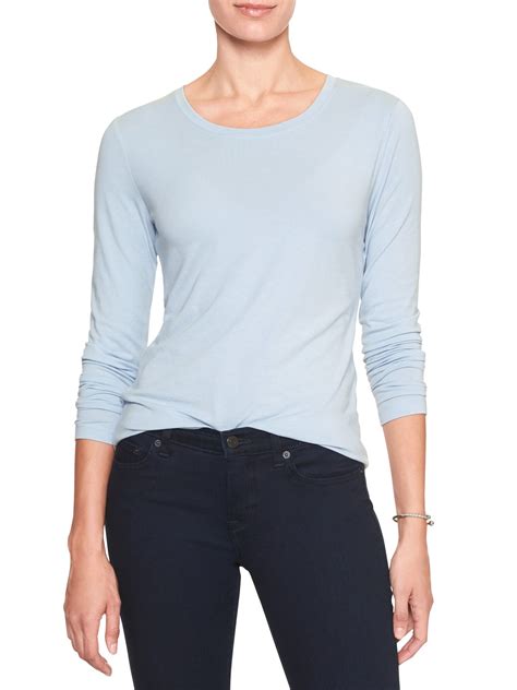 Timeless Long Sleeve Crew Neck Tee Banana Republic Factory