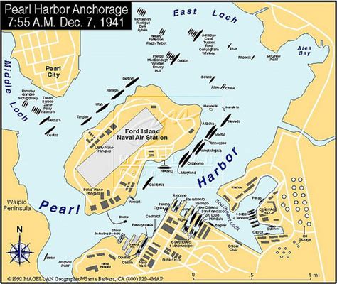 Pearl Harbor Map On 7 December 1941 Pearl Harbor Warbirds