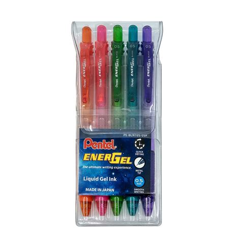 Buy Pentel Energel X Needle Tip 05mm Gel Pen Set Pe Bln105 05f 5