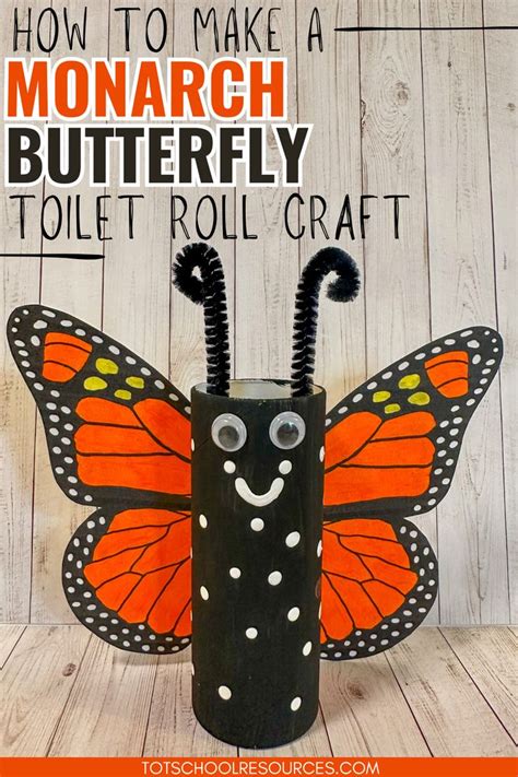 Use A Toilet Paper Roll And Some Paper Butterfly Wings To Make This