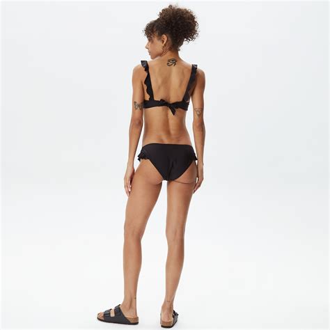 Only Onldana Ruffle Kad N Siyah Bikini St Kadin Mayo Bikini