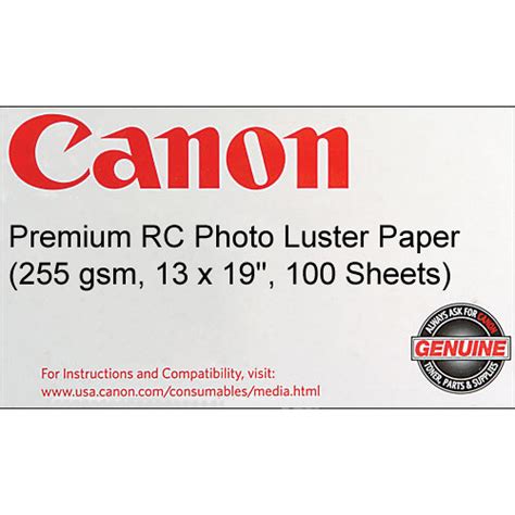 Canon Premium Rc Photo Luster Paper V B H Photo Video