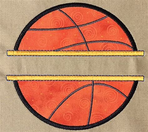 Items Similar To Split Applique Basketball Embroidery Design On Etsy