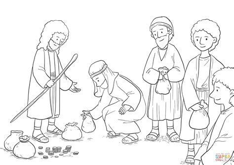 Acts 4:33-35 Punishment of Ananias and Sapphira coloring page | Free ...