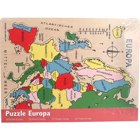 Drewniane PUZZLE Small Foot Duża mapa EUROPA 9403739495