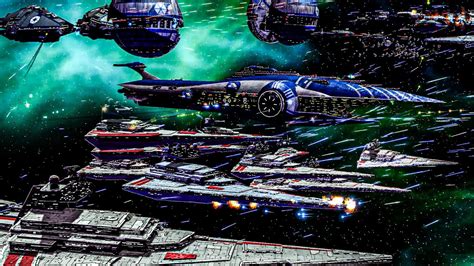 Star Wars The Clone Wars Massive Epic Space Battle Cinematic Star