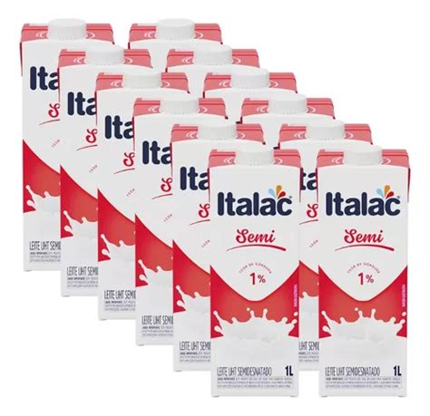 LEITE UHT SEMIDESNATADO ZERO LACTOSE ITALAC 1L 12 UNIDADES MercadoLivre