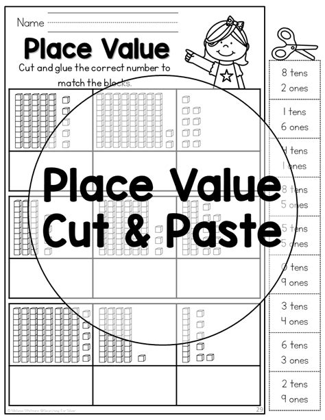 Place Value Identify Place Value And Find The Value Cut And Paste Worksheets Library