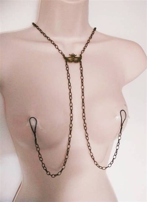 Necklace Chain To Nipples Kinky Sexy Lingerie Brass Mask To Etsy