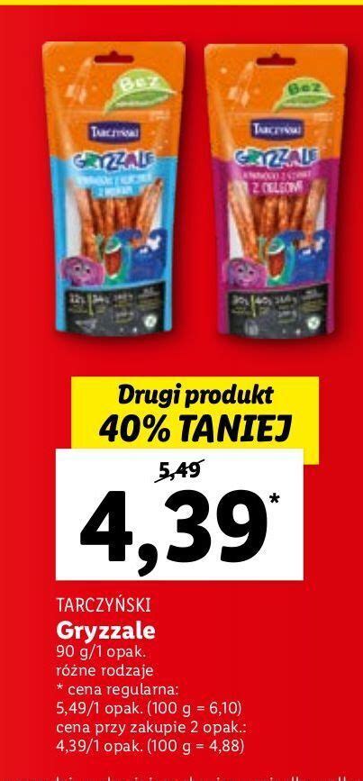 Promocja Kabanosy z cielęciną tarczyński gryzzale w Lidl