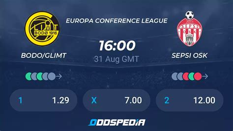 Bodo Glimt Vs Sepsi OSK Predictions Odds Live Score Stats