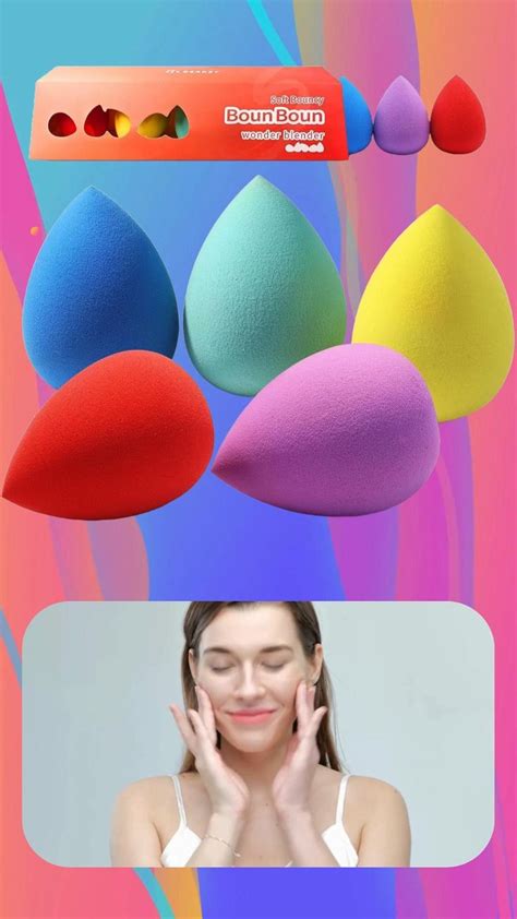 Beakey Makeup Sponge 5 Pcs Set Makeup Sponges For Foundation Liquid Cream And Powder Latex