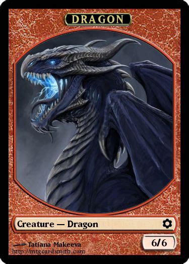 A Custom Dragon Token Made Via Original Art By