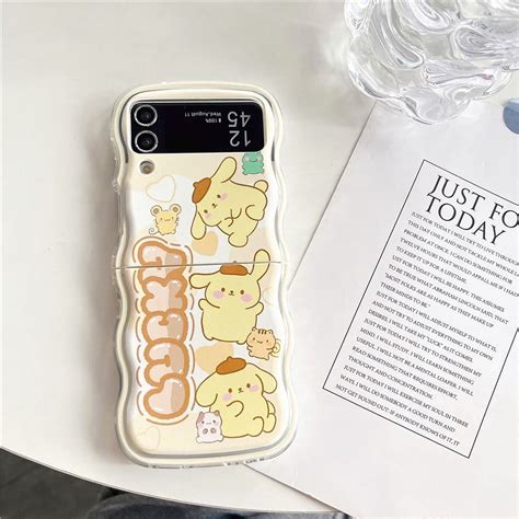 Wavy Phone Cases For Samsung Galaxy Z Flip Cinnamoroll Cute Lotso