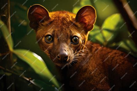 Premium Photo A Fossa The Sleek And Elusive Predator Of Madagascars