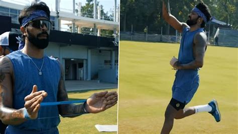 Hardik Pandya Bowling Practice आगामी आईपीएल सत्र से पहले गेंदबाजी में