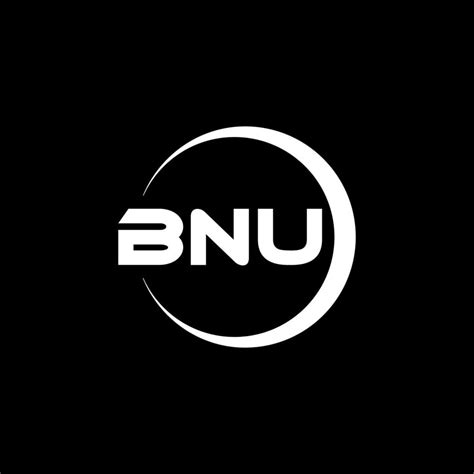 BNU letter logo design in illustration. Vector logo, calligraphy ...