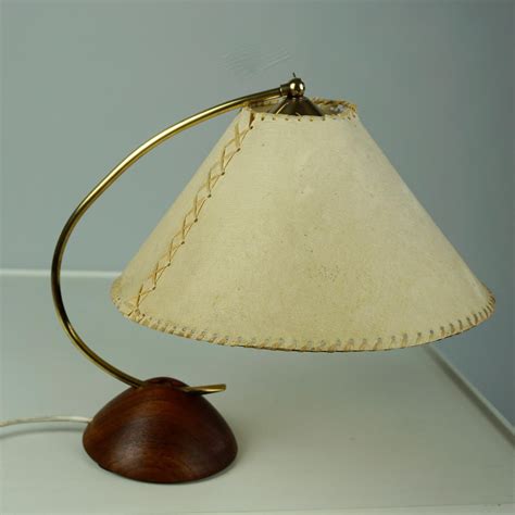 Scandinavian Modern Teak And Brass Table Lamp With Original Paper Shade For Sale At 1stdibs