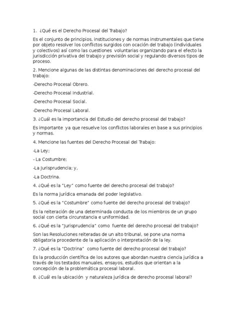 Pdf Cuestionario De Derecho Procesal Laboral Er Parcial Dokumen Tips