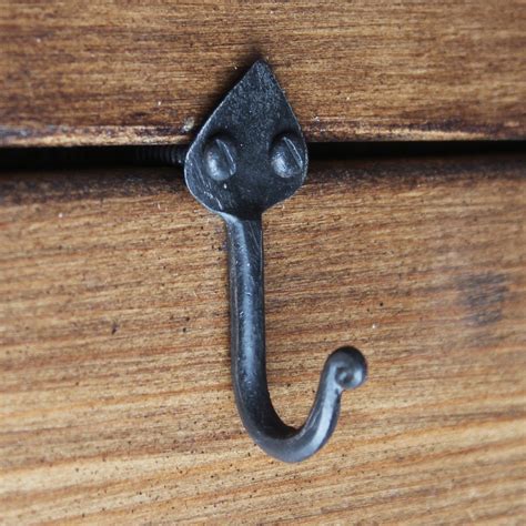 Forged Wrought Iron Hook Small Handmade Rustic Iron Forged Wall Hooks