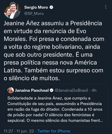 Jones Manoel Vote 21 para Governo de PE on Twitter E Sérgio Moro tá