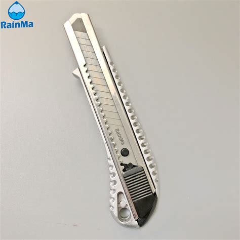 Aluminum Alloy Retractable Auto Lock 18mm Paper Cutter Knife With