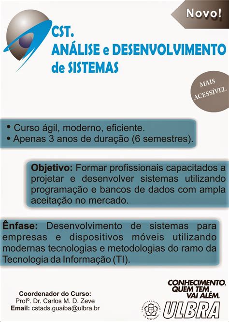 Sistemas De Informa O Cst An Lise E Desenvolvimento De Sistemas