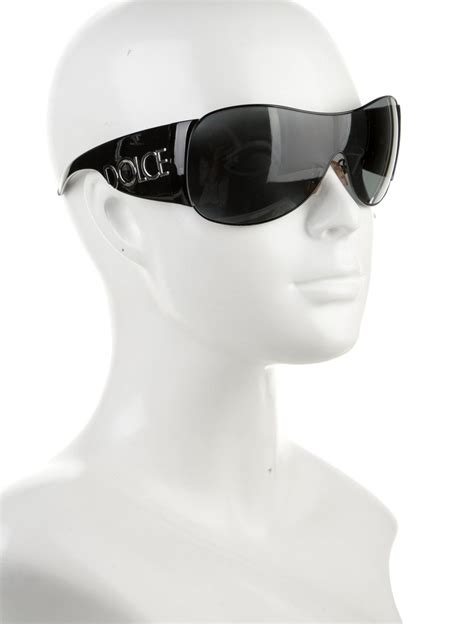 Dolce And Gabbana Shield Tinted Sunglasses Black Sunglasses Accessories Dag453935 The Realreal