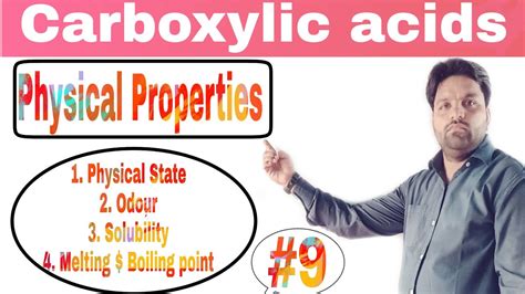 Physical Properties Of Carboxylic Acid Class 12 Neet Jee YouTube