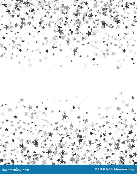 Silver Stars On White Background Abstract Background Stock Vector