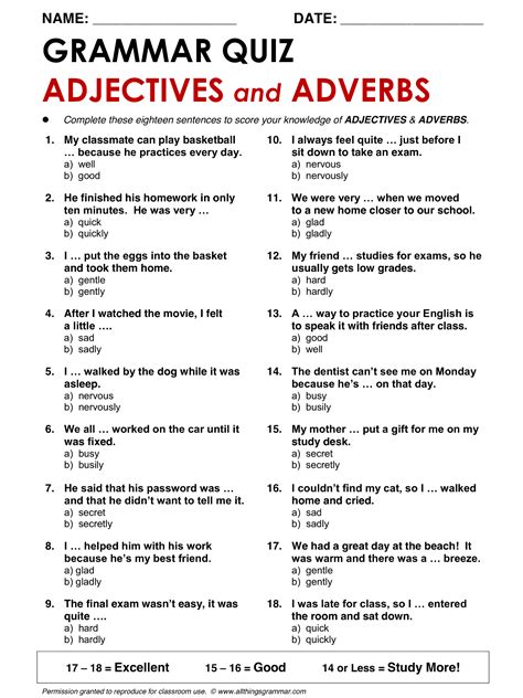 English Grammar Adjectives And Adverbs Adjectives And Adverbs