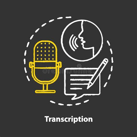 Icono De Concepto De Tiza De Transcripci N Conversi N De Archivos De