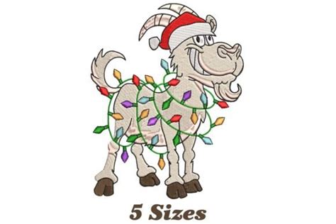 Lighting Goat Christmas · Creative Fabrica