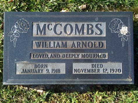 William Arnold Buster McCombs 1918 1970 Find A Grave Memorial