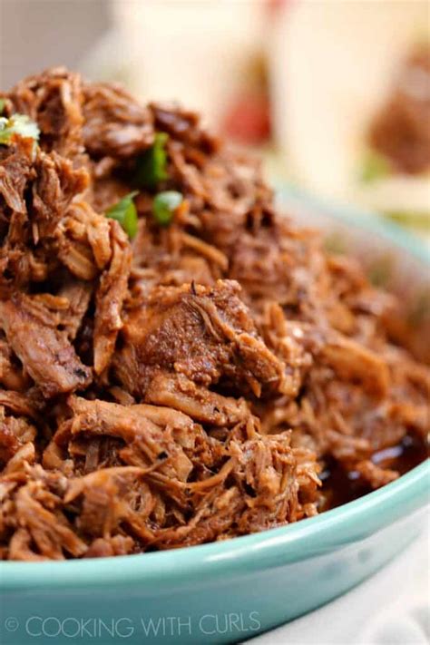 Instant Pot Red Chile Pork Cooking With Curls