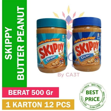 Jual Selai Kacang Skippy Chunky Creamy Peanut Butter 500Gr Murah Meriah