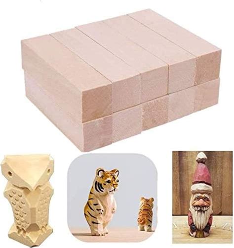 Tskdkit Pcs Whittling And Carving Wood Blocks Unfinished Wood Blocks