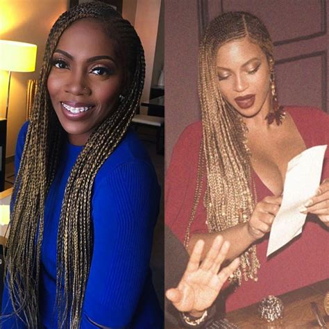 Bn Beauty Trend Alert Tiwa Savage Beyonce Rocking Long Blonde Braids