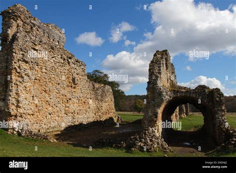 Waverley Abbey ruins Stock Photo - Alamy