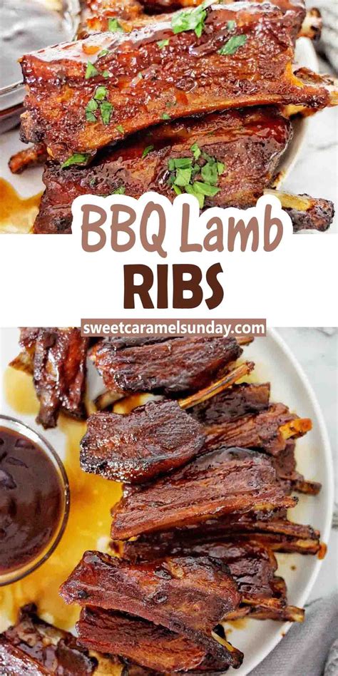 Bbq Lamb Ribs Are Oven Baked In A Dry Rub Before Being Basted In Bbq