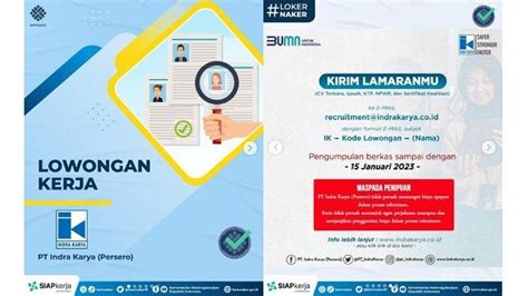 Lowongan Kerja Bumn Pt Indra Karya Untuk Lulusan S Dibuka Hingga