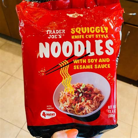 Trader Joe S Squiggly Knife Cut Style Noodles With Soy And Sesame Sauce