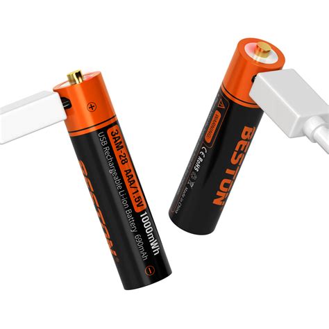 Beston Usb V Aaa Rechargeable Lithium Battery Mwh With Micro Usb