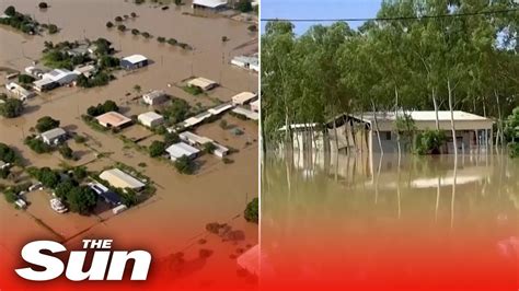 Australian Town Engulfed By Record Breaking Floods Youtube