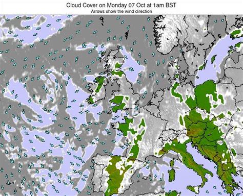 Guernsey Cloud Cover on Monday 01 Jul at 1am BST