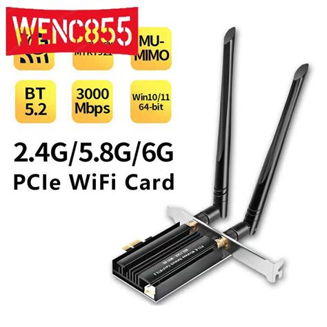 Ax Pcie Wifi E Tri Band Wifi Card Mbps Wifi Adapter Bluetooth