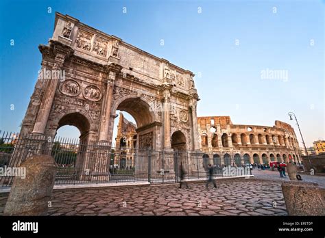 The Majestic Coliseum Amphitheater Rome Italy Stock Photo Alamy