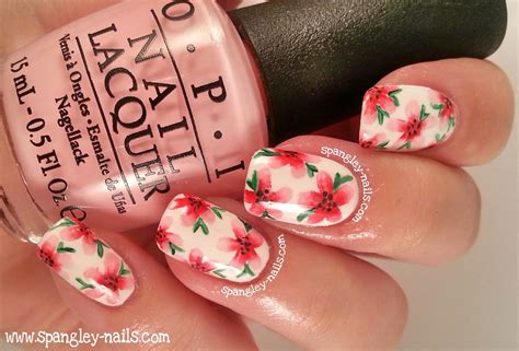 Spangley Nails Uk Nail Art Blog One Stroke Flower Nail Art