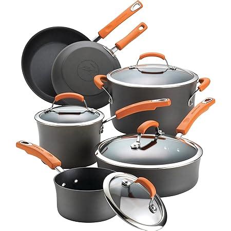 Rachael Ray Cucina Nonstick Cookware Pots And Pans Set Aluminum