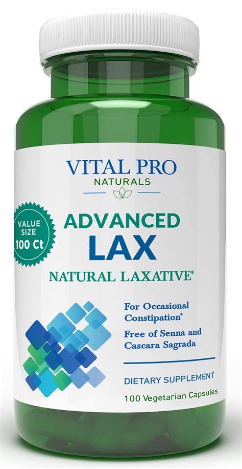 Vital Pro Naturals Advanced Lax Natural Laxative Formula 100 Capsules